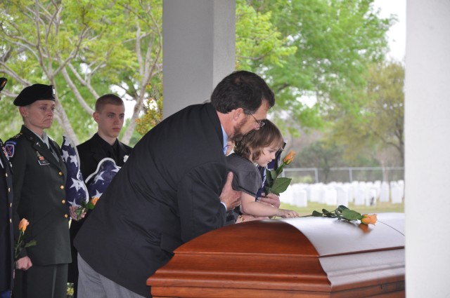 Flower on casket