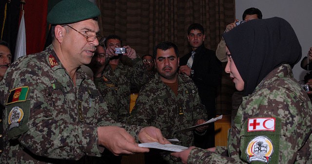 Female Afghan nurse graduates