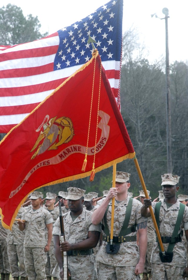 Detachment Flies Flag For The Last Time