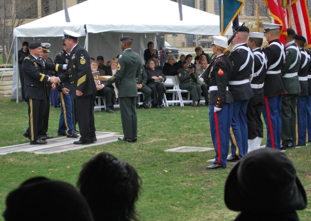 Soldiers, Sailor, and civilian retire in joint ceremony