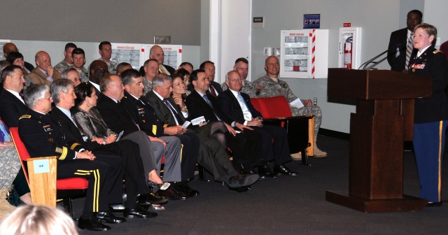 Col. Moran speaks to audience