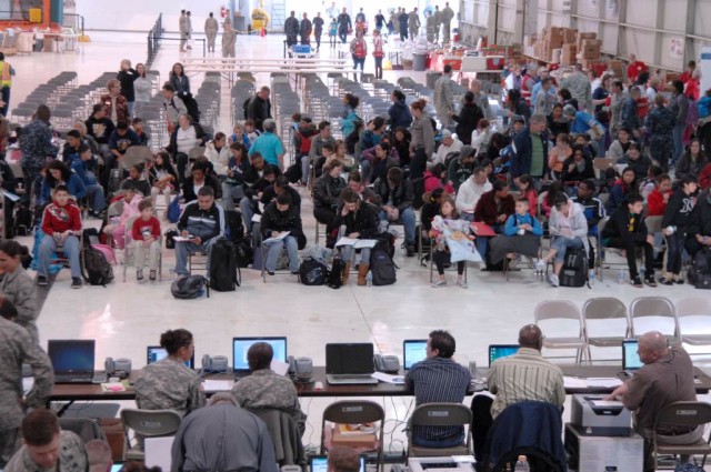 Families at Denver International Airport