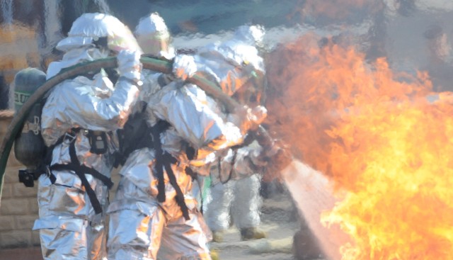 Army, Air Force conduct firefighter training
