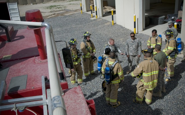 Afghan firefighters conduct first live burn at KAF
