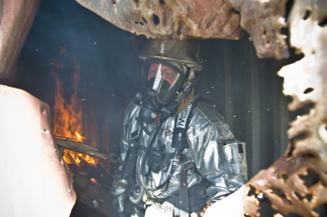 Afghan firefighters conduct first live burn at KAF