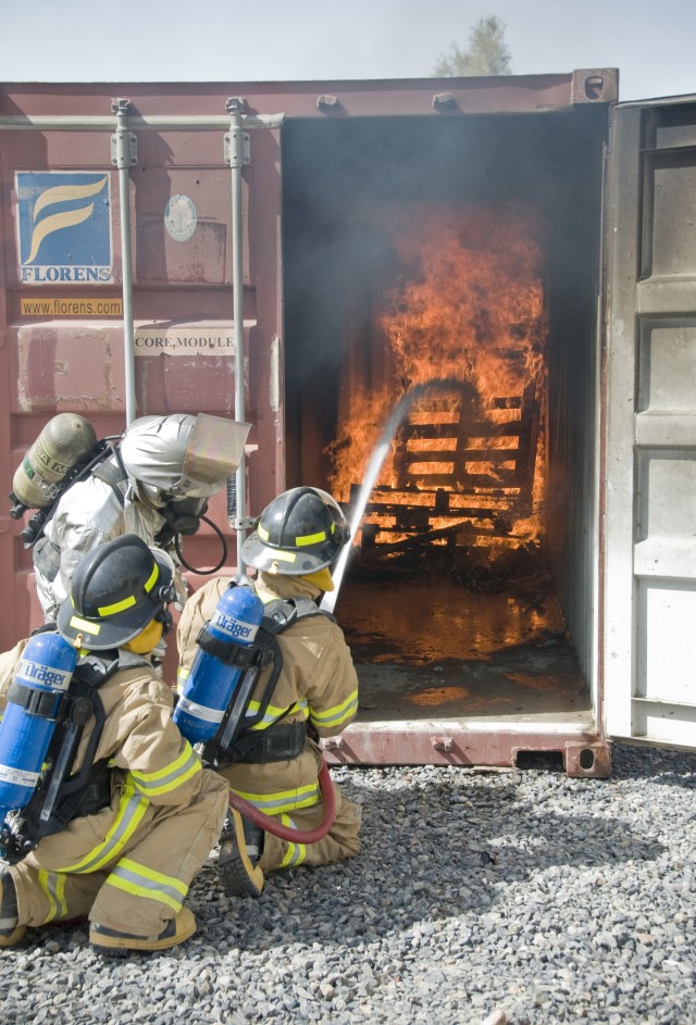 Afghan firefighters conduct first live burn at KAF