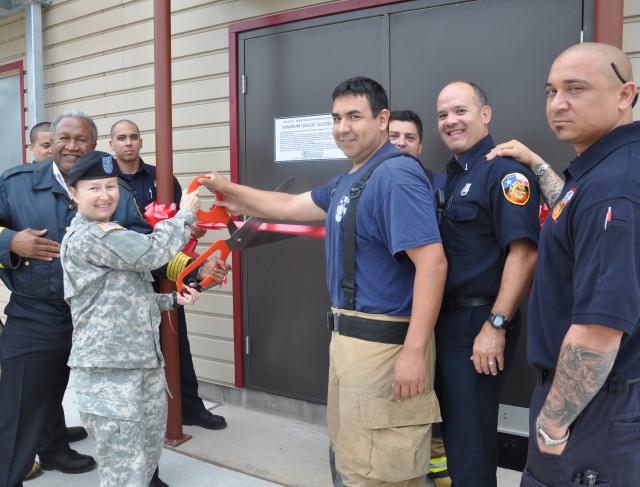 Ribbon Cutting at fire training facility
