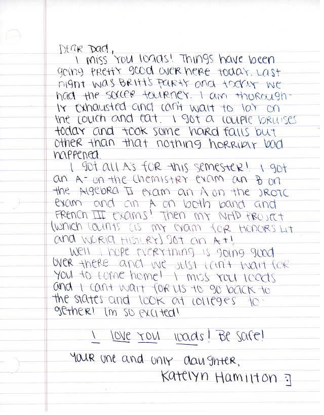 Writing you a letter