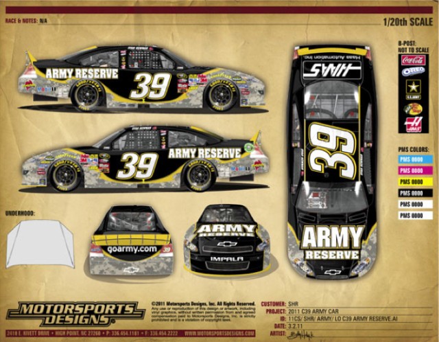 Ryan Newman&#039;s #39 Army Reserve paint scheme