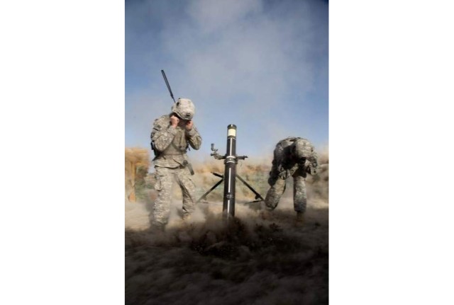 Soldiers first to fire precision-guided mortar round in Afghanistan
