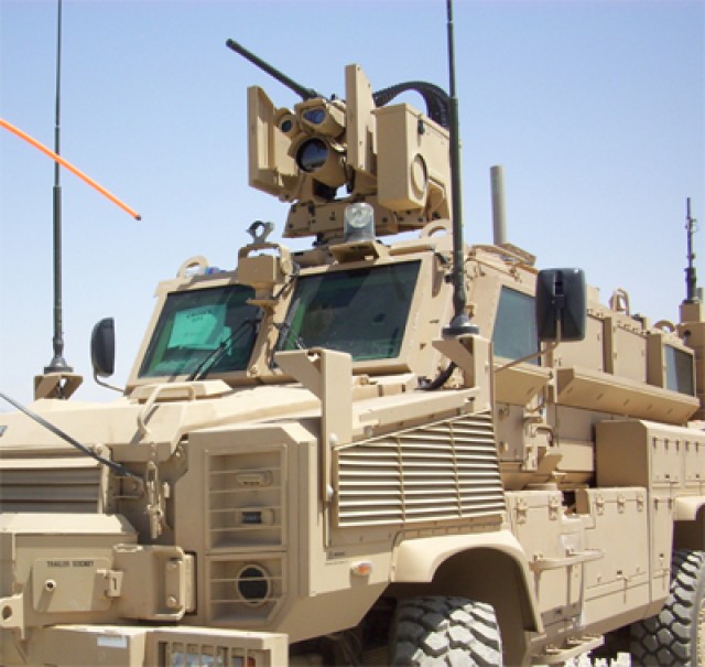 XM153 Common Remotely Operated Weapon Station (CROWS) mounted on RG-31