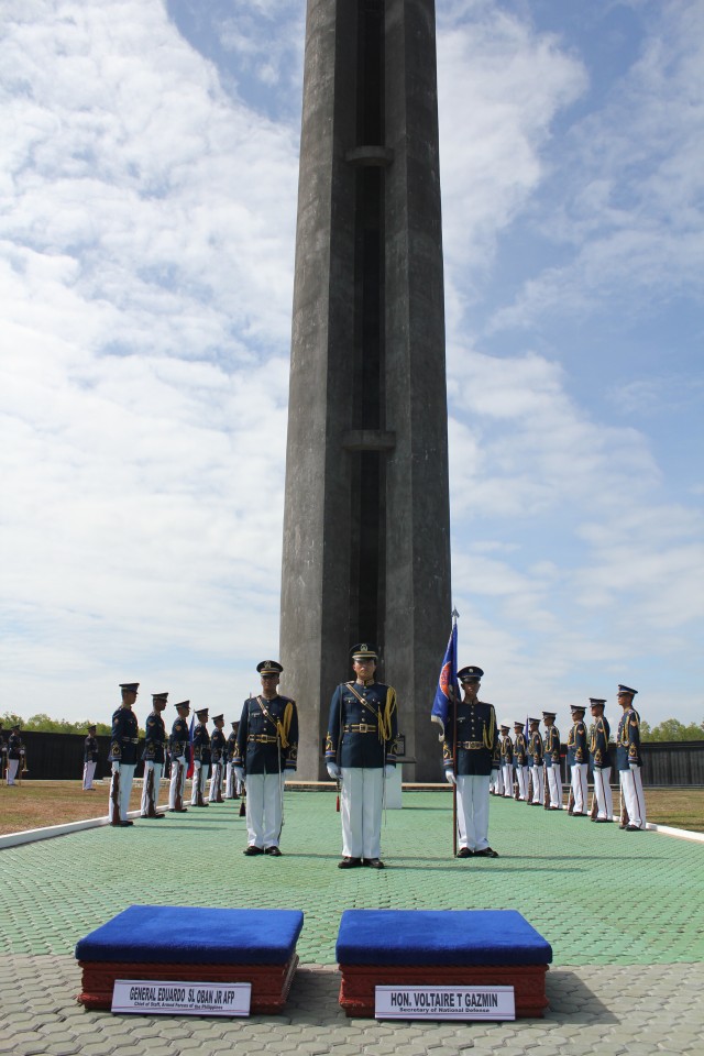 Filipino Color Guard wreath-laying ceremony