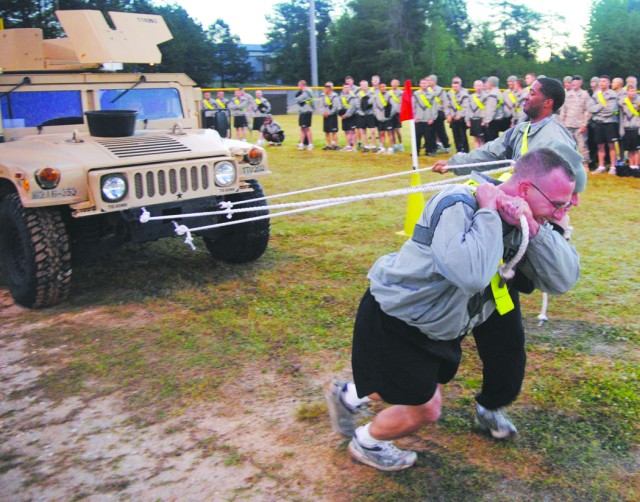Fort Polk MPs muscle way to truck pull victory