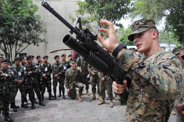 M-203 grenade launcher demonstration