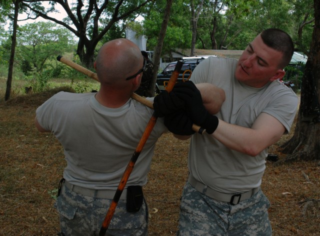 Apache Troop Soldiers practice hand-to-hand training