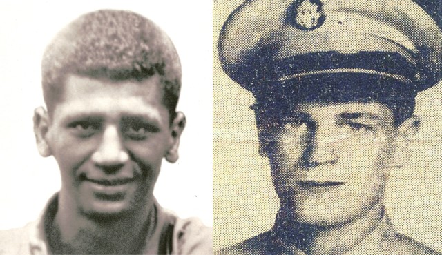 Pfc. Anthony T. Kaho'ohanohano and Pfc. Henry Svehla