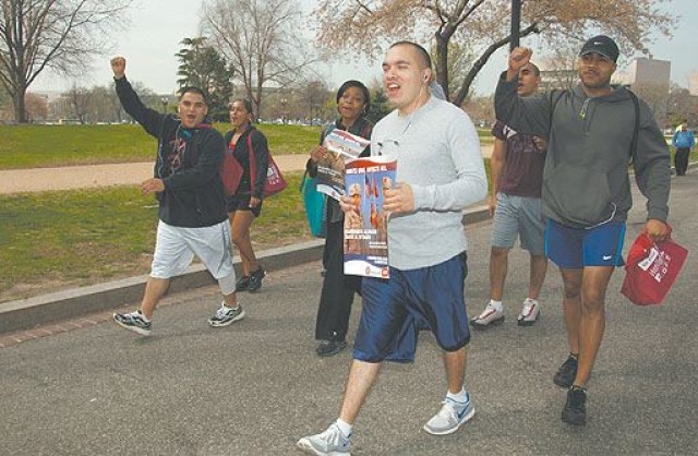 Servicemembers walk for sexual assault awareness
