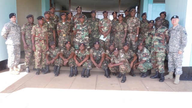 USARAF Chaplains discuss behavioral health with Malian Defense Force peers
