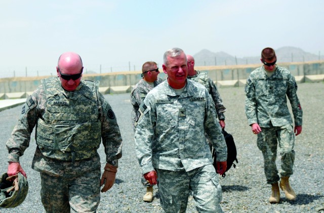 LT. Gen. Michael Barbero visit Spin Boldak, Afghanistan