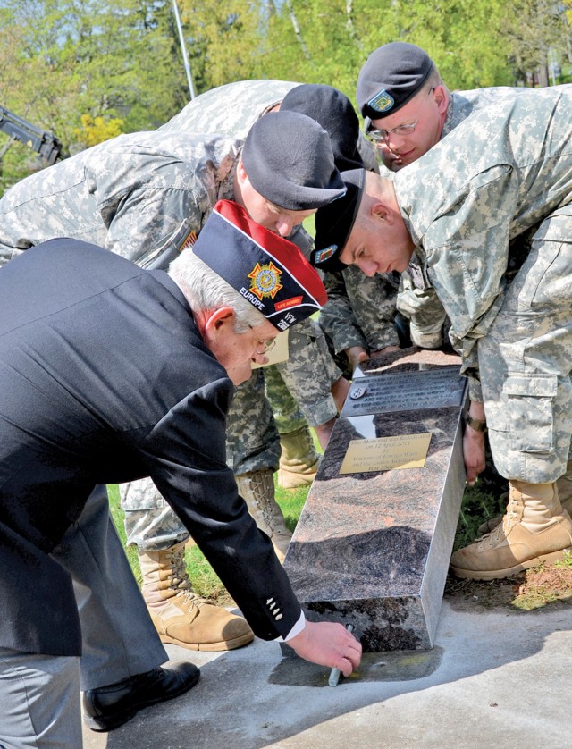 Medal of Honor monument unearthed, rededicated in Baumholder