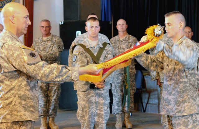 Kansas Guardsmen pass torch at Camp Lemonnier, Djibouti