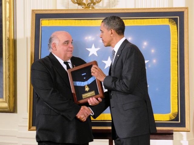 George receives MOH from Obama