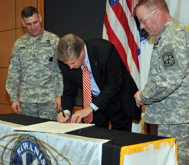 Army partners With Kiwanis International