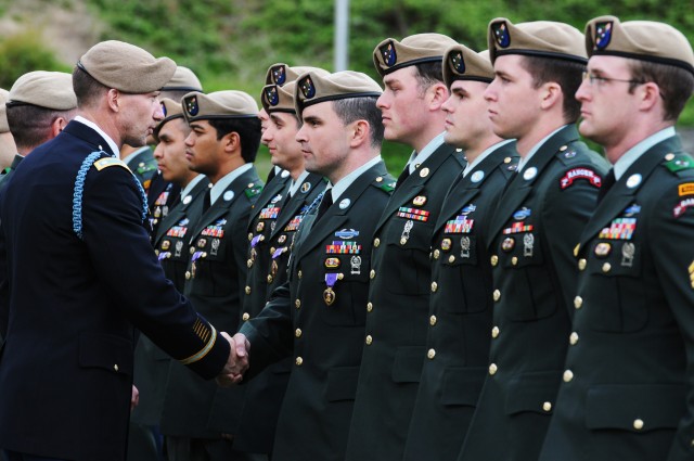 A handshake between Rangers; an understanding between men