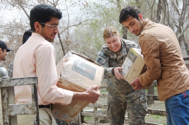 Building Strong: The Corps of Engineers provides war-torn Kabul University with engineering books 