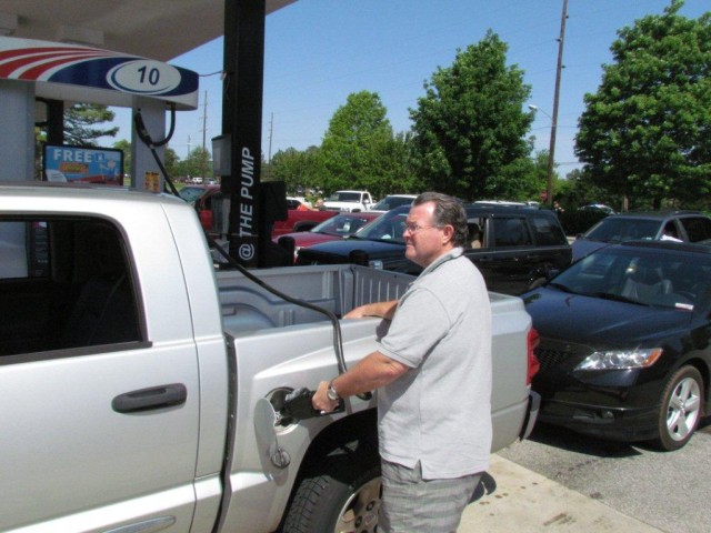 A Retired Warrant Officer Tops Off At The Shoppette