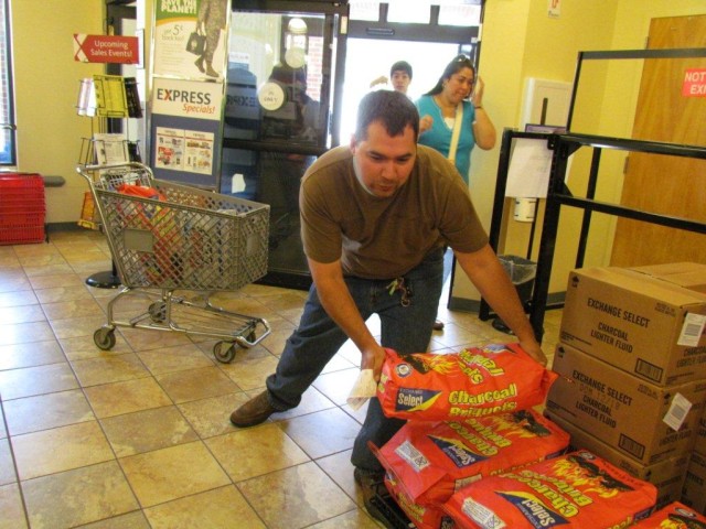 Customer Grabs Hot Commodity Item