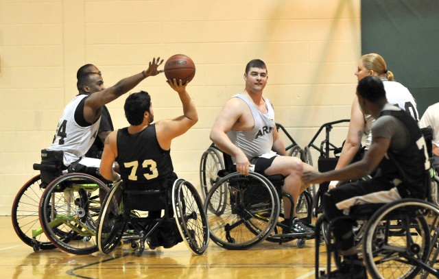 Wheelchair Basketball practice