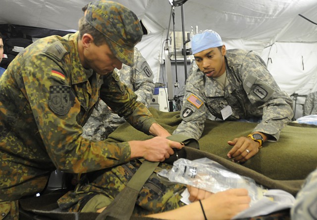 American, British and German medical Soldiers build skills, interoperability