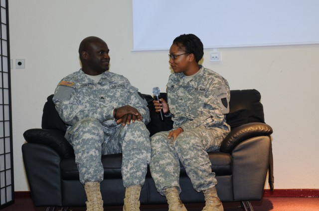 21st TSC Soldiers participate in &quot;May I Kiss You&quot;