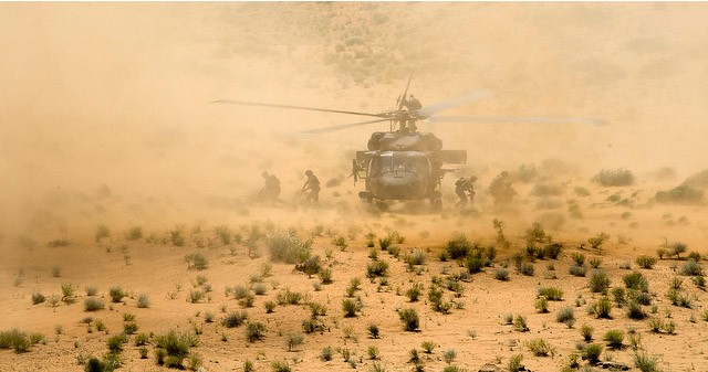ANCOP SWAT team exits Black Hawk
