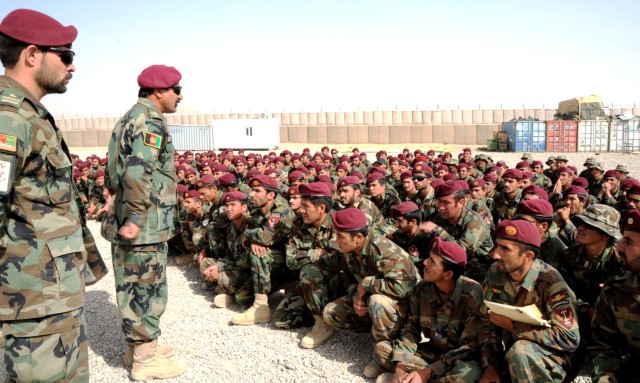 Afghan Army training in western Afghanistan