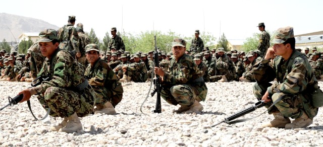 Afghan Army training in western Afghanistan