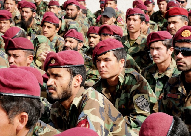 Afghan Army trains in western Afghanistan