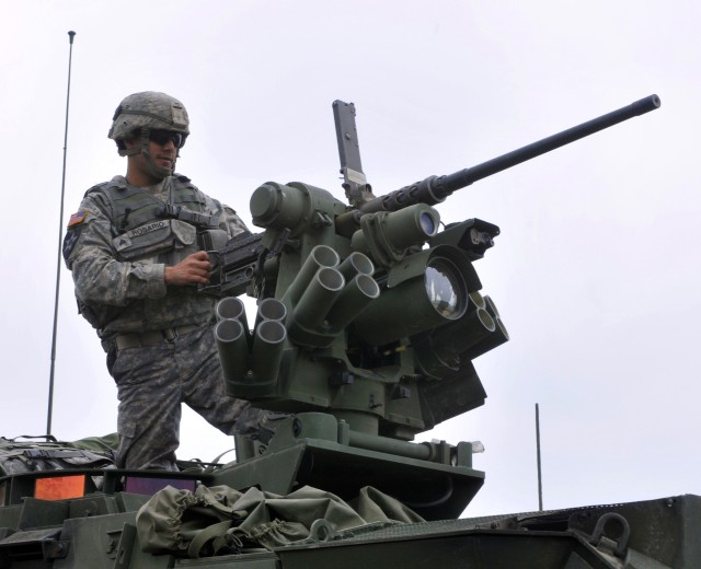 manning the .50 cal