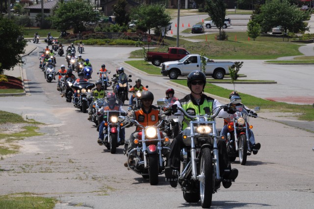 Post bikers ride for safety
