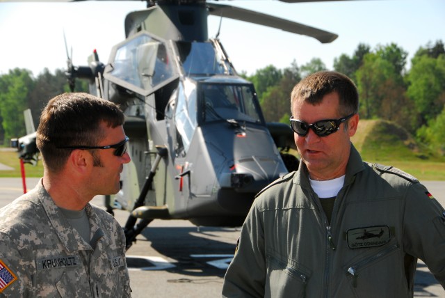 U.S. and German aviators test new attack helicopter in Grafenwoehr