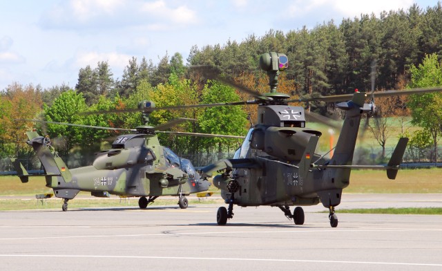 U.S. and German aviators test new attack helicopter in Grafenwoehr