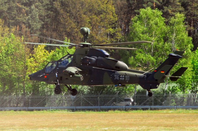 U.S. and German aviators test new attack helicopter in Grafenwoehr