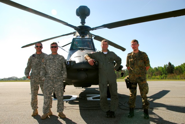 U.S. and German aviators test new attack helicopter in Grafenwoehr