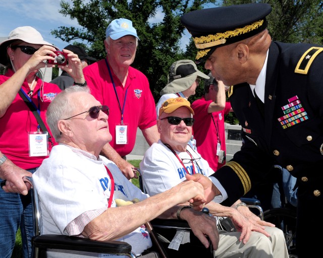 Jennings greets WWII veterans