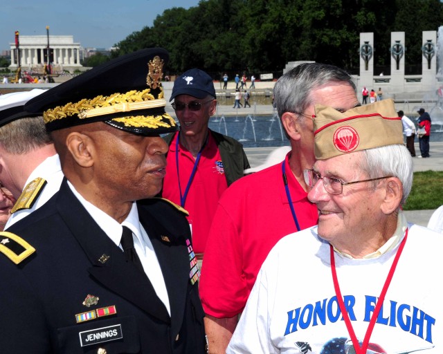 Jennings greets WWII veterans