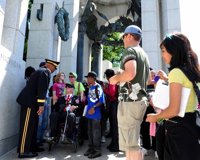 Jennings greets WWII veterans