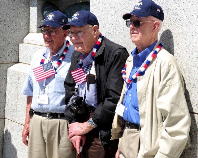 WWII veterans visit memorial