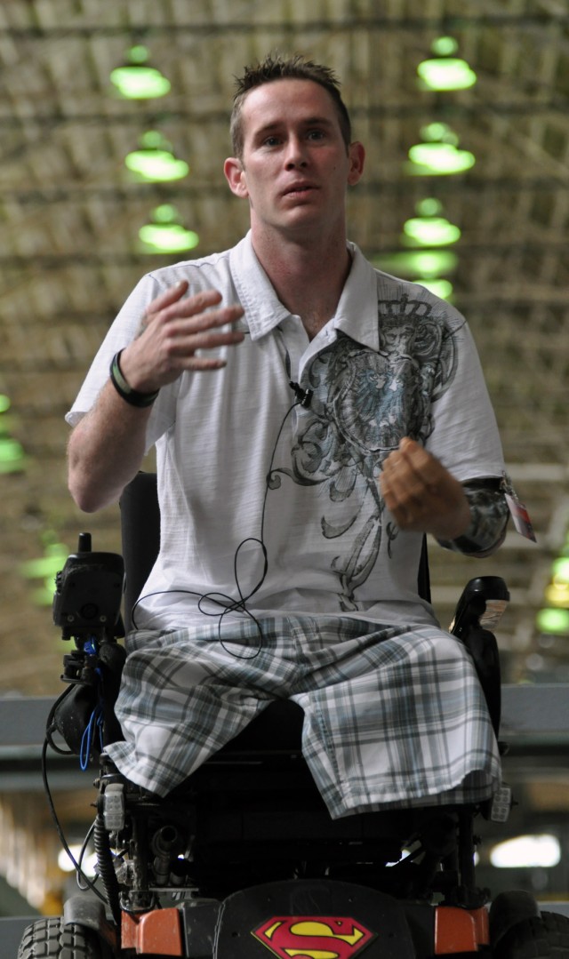 Wounded Warrior reminds the Arsenal of the kid next door, the war