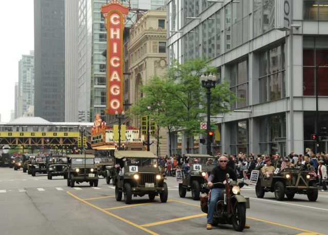 Military Vehicles at the Chicago Memorial Day Parade